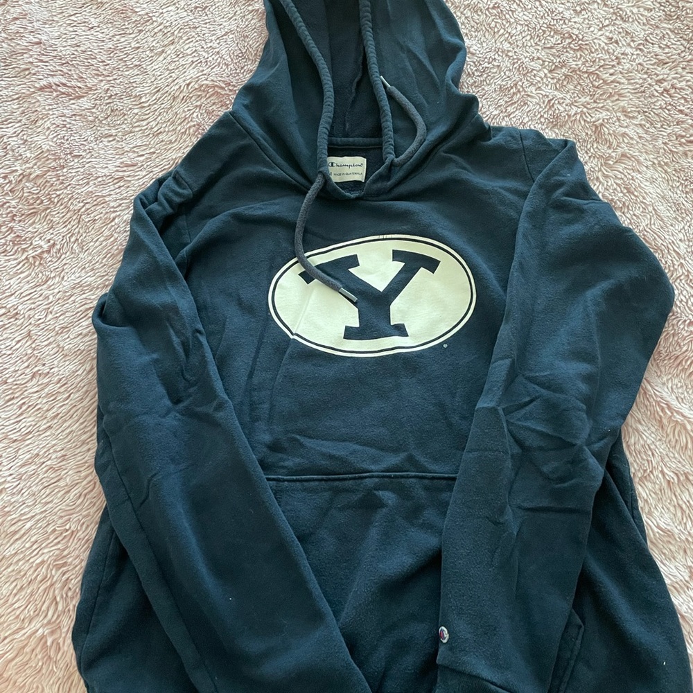 Champion, BYU, blue, sweatshirt